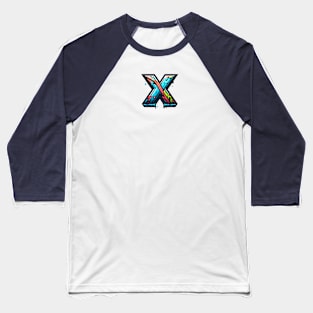 Letter X design graffity style Baseball T-Shirt